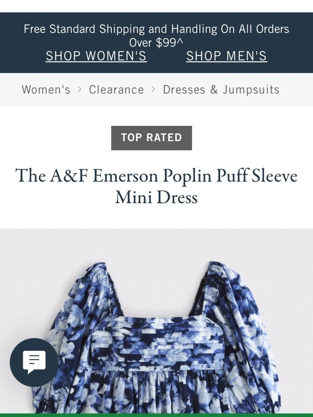 Abercrombie & Fitch Blue Linen Blend Floral Puff-Sleeve Emerson Dress Sz. L - Picture 14 of 14